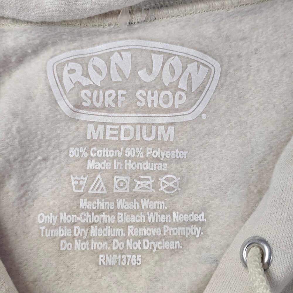 Ron Jon Surf Shop Panama City Beige Coastal Hoodie Size Medium - Picture 9 of 9